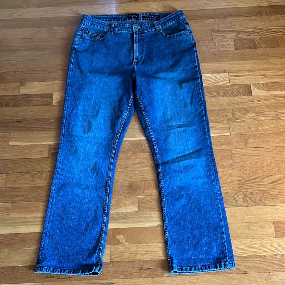 Jack of Spades Medium Wash Straight Leg Jeans. Size 40